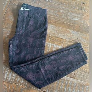 Women’s Paige Black & Purple Jeans, Size 27